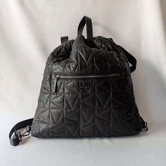Michael Kors Winnie Convertible Quilted Black Backpack Purse